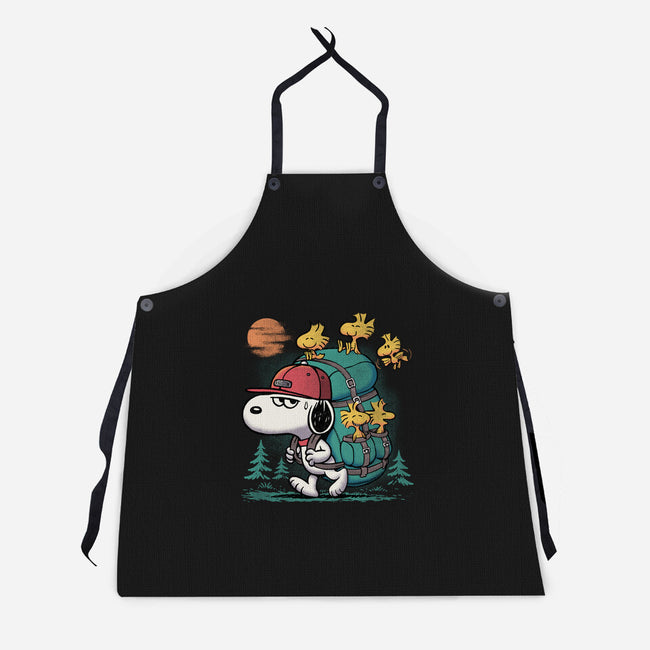 Beagle Hike-Unisex-Kitchen-Apron-Popnotic