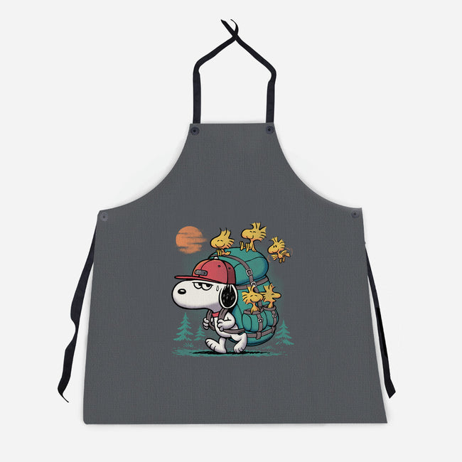 Beagle Hike-Unisex-Kitchen-Apron-Popnotic