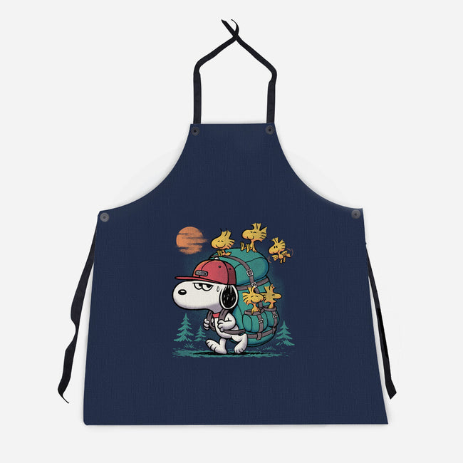 Beagle Hike-Unisex-Kitchen-Apron-Popnotic