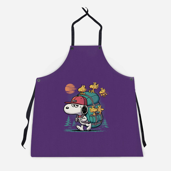 Beagle Hike-Unisex-Kitchen-Apron-Popnotic