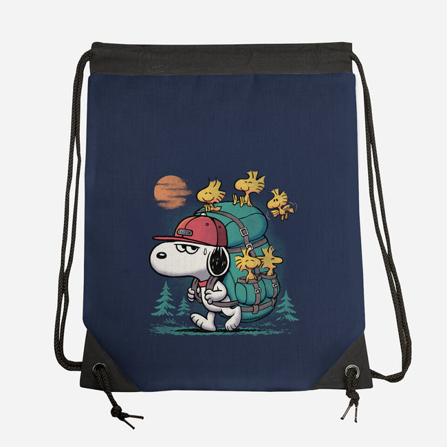 Beagle Hike-None-Drawstring-Bag-Popnotic