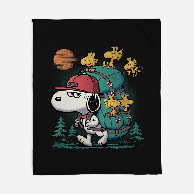 Beagle Hike-None-Fleece-Blanket-Popnotic