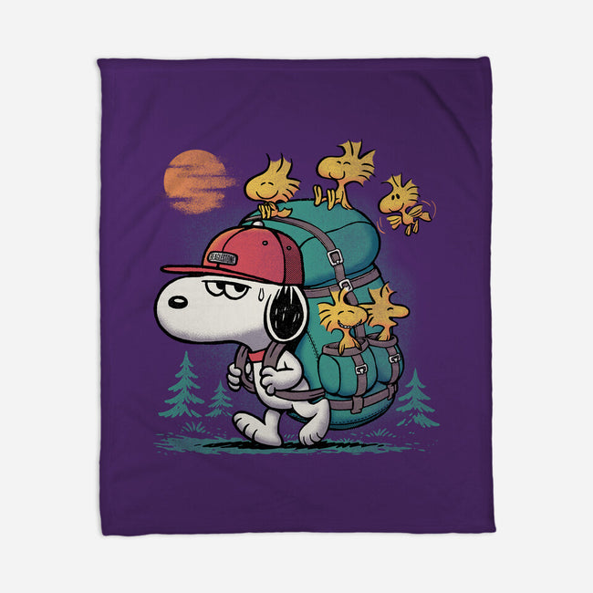 Beagle Hike-None-Fleece-Blanket-Popnotic