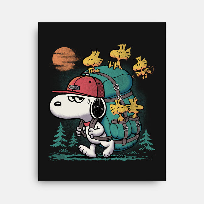 Beagle Hike-None-Stretched-Canvas-Popnotic