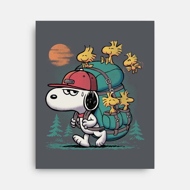 Beagle Hike-None-Stretched-Canvas-Popnotic