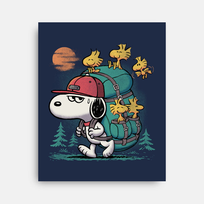 Beagle Hike-None-Stretched-Canvas-Popnotic