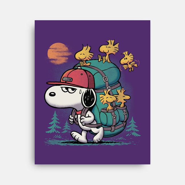 Beagle Hike-None-Stretched-Canvas-Popnotic