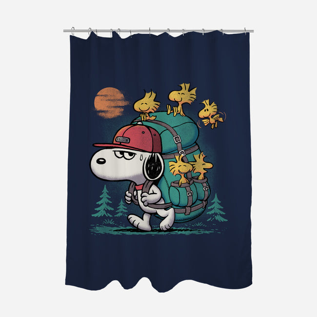 Beagle Hike-None-Polyester-Shower Curtain-Popnotic