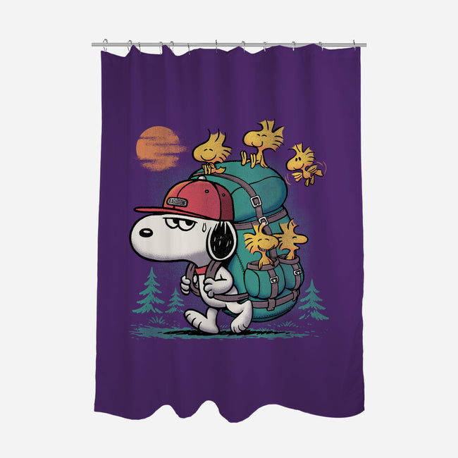 Beagle Hike-None-Polyester-Shower Curtain-Popnotic