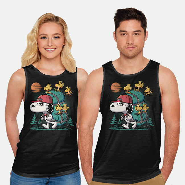 Beagle Hike-Unisex-Basic-Tank-Popnotic