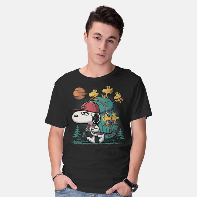 Beagle Hike-Mens-Basic-Tee-Popnotic