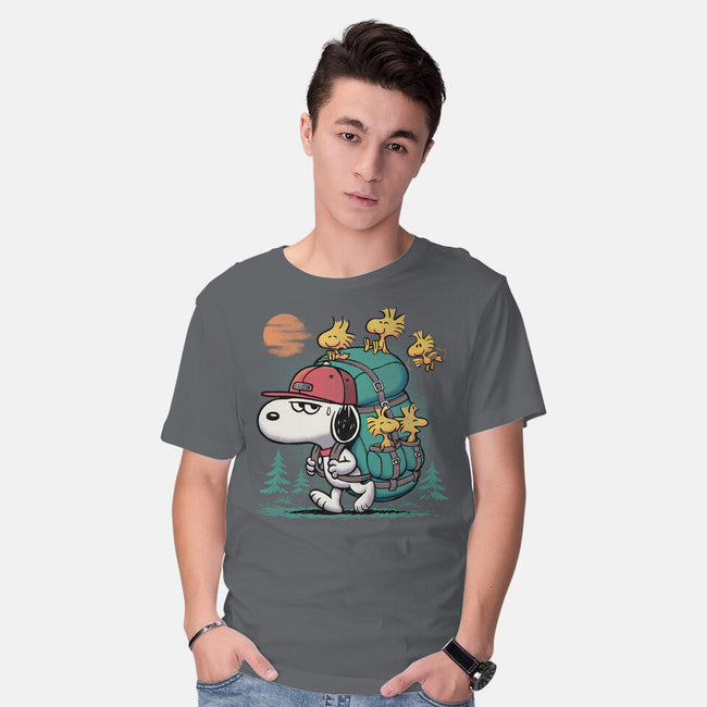 Beagle Hike-Mens-Basic-Tee-Popnotic