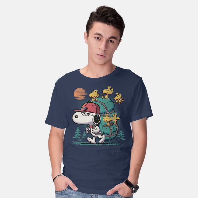 Beagle Hike-Mens-Basic-Tee-Popnotic