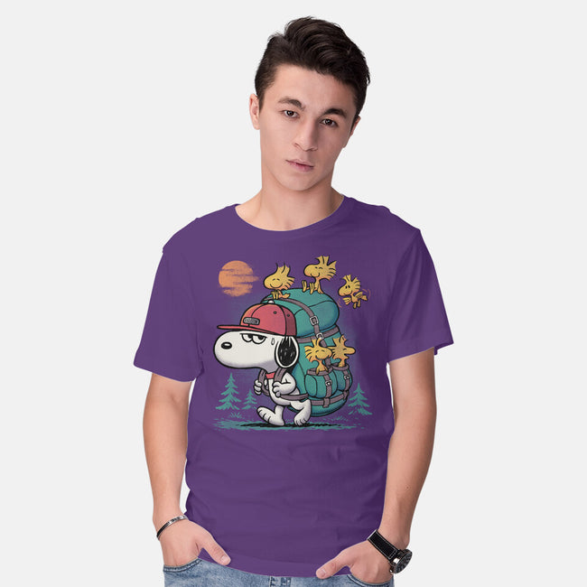 Beagle Hike-Mens-Basic-Tee-Popnotic