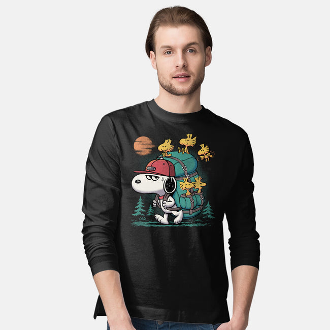 Beagle Hike-Mens-Long Sleeved-Tee-Popnotic