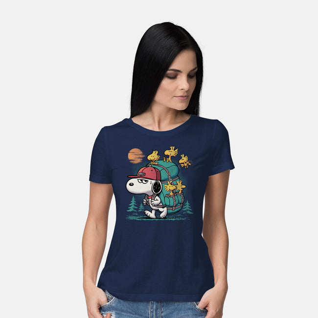 Beagle Hike-Womens-Basic-Tee-Popnotic