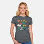 Beagle Hike-Womens-Fitted-Tee-Popnotic