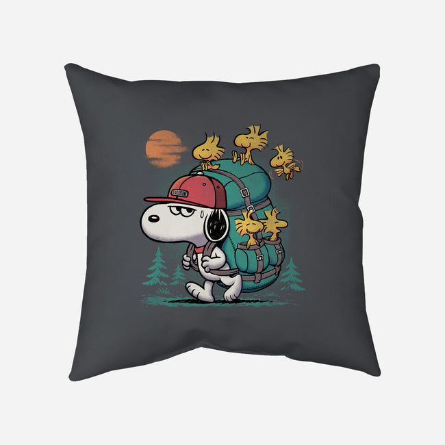 Beagle Hike-None-Removable Cover w Insert-Throw Pillow-Popnotic