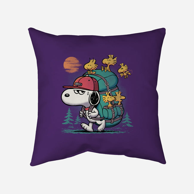 Beagle Hike-None-Removable Cover w Insert-Throw Pillow-Popnotic