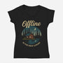 Offline Is The New Luxury-Womens-V-Neck-Tee-Popnotic