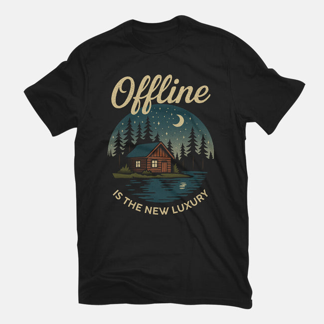 Offline Is The New Luxury-Womens-Fitted-Tee-Popnotic