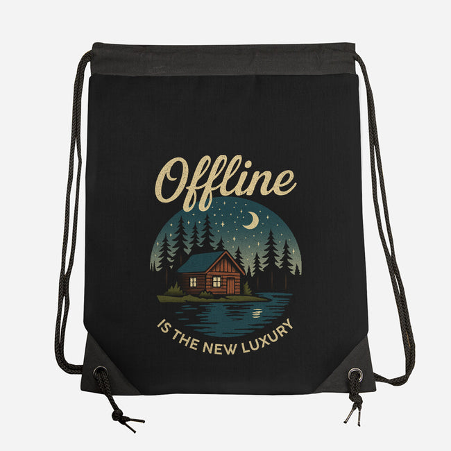 Offline Is The New Luxury-None-Drawstring-Bag-Popnotic