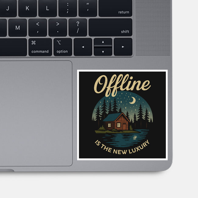 Offline Is The New Luxury-None-Glossy-Sticker-Popnotic