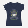 Goobbue Green Tea-Womens-V-Neck-Tee-LAGELANTEE