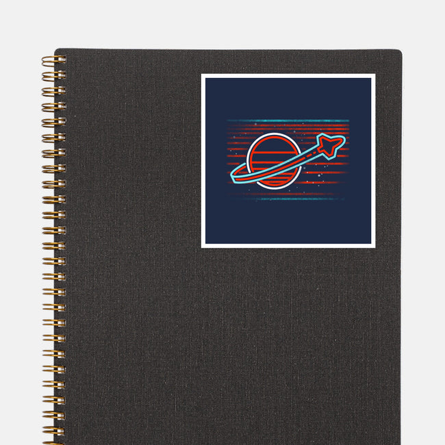 Retro Space Launch-None-Glossy-Sticker-rocketman_art