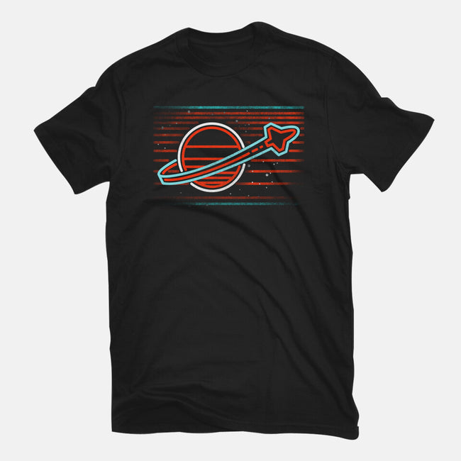 Retro Space Launch-Mens-Basic-Tee-rocketman_art