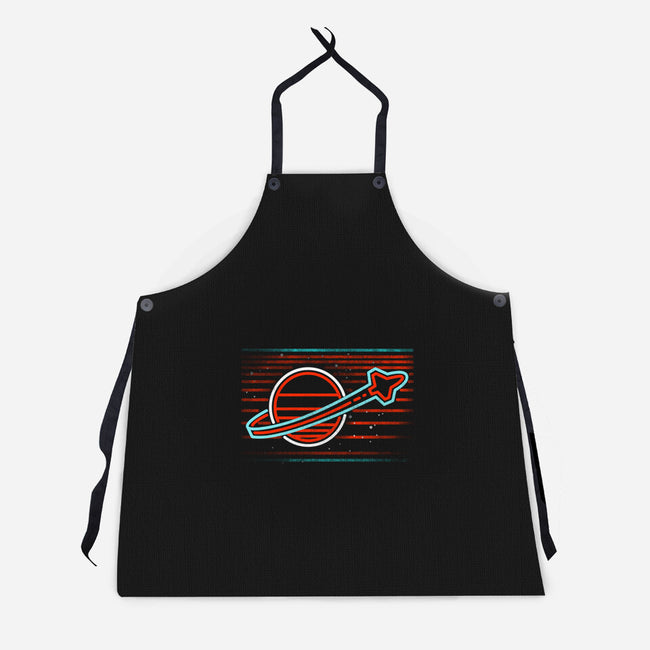 Retro Space Launch-Unisex-Kitchen-Apron-rocketman_art