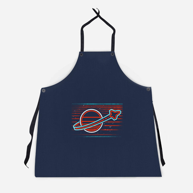 Retro Space Launch-Unisex-Kitchen-Apron-rocketman_art