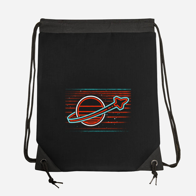 Retro Space Launch-None-Drawstring-Bag-rocketman_art