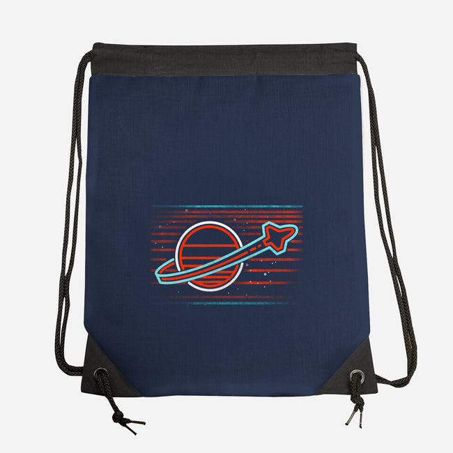 Retro Space Launch-None-Drawstring-Bag-rocketman_art