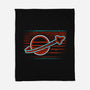 Retro Space Launch-None-Fleece-Blanket-rocketman_art