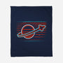 Retro Space Launch-None-Fleece-Blanket-rocketman_art