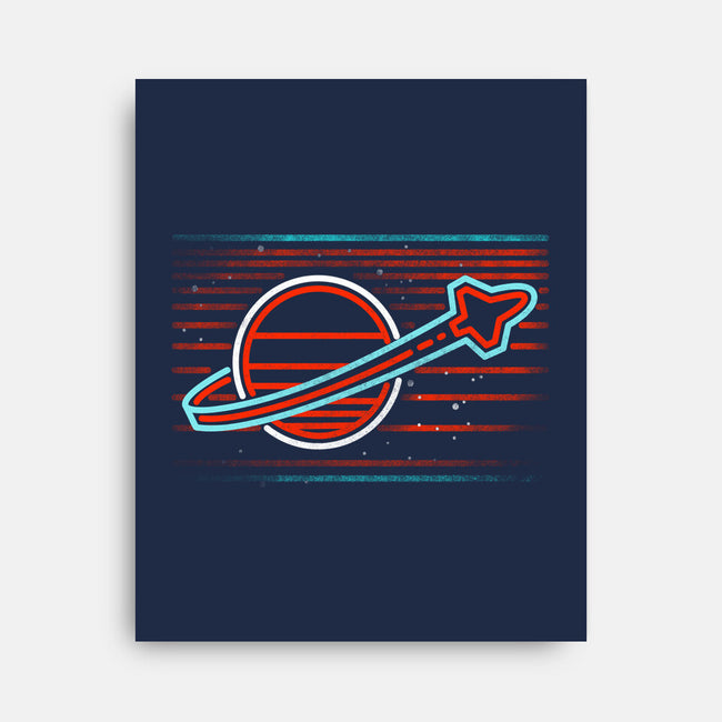 Retro Space Launch-None-Stretched-Canvas-rocketman_art