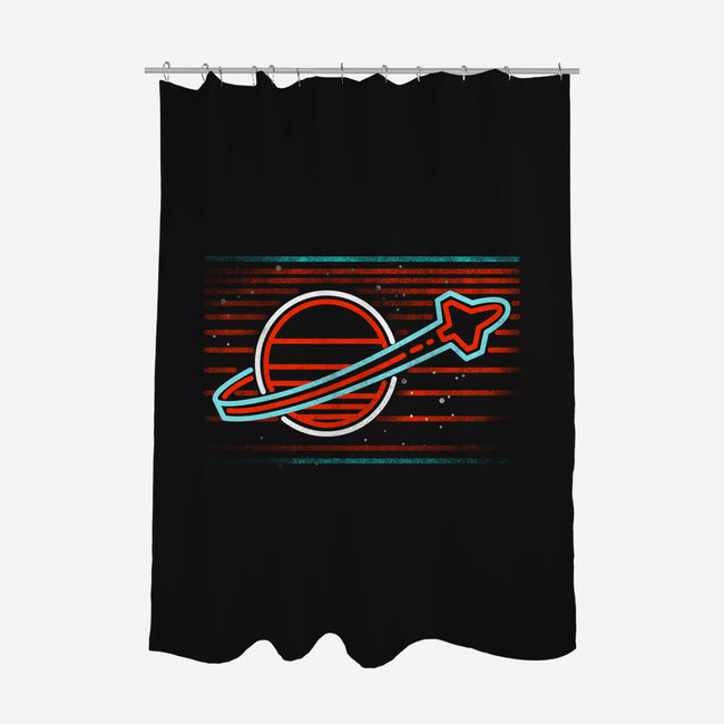Retro Space Launch-None-Polyester-Shower Curtain-rocketman_art