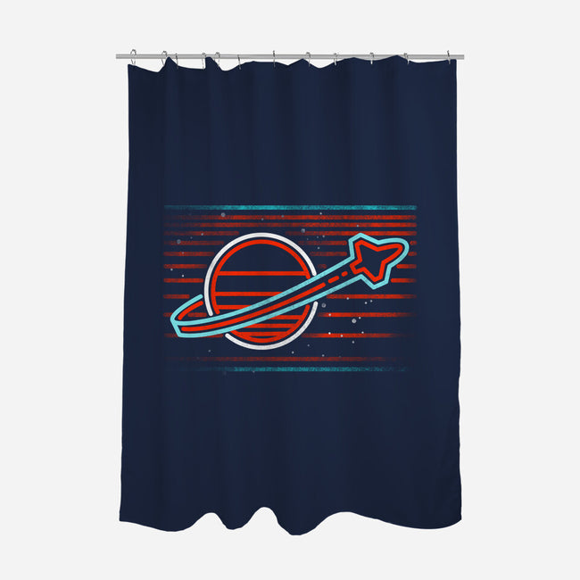 Retro Space Launch-None-Polyester-Shower Curtain-rocketman_art