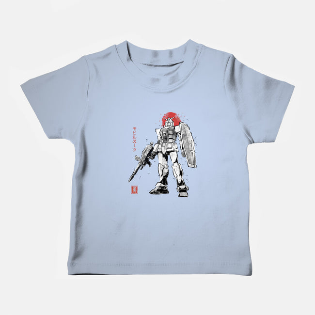 Mobile Suit Sumi-E-Baby-Basic-Tee-Astrobot Invention