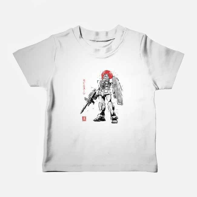 Mobile Suit Sumi-E-Baby-Basic-Tee-Astrobot Invention