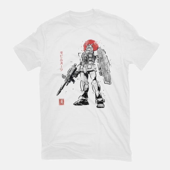 Mobile Suit Sumi-E-Mens-Basic-Tee-Astrobot Invention