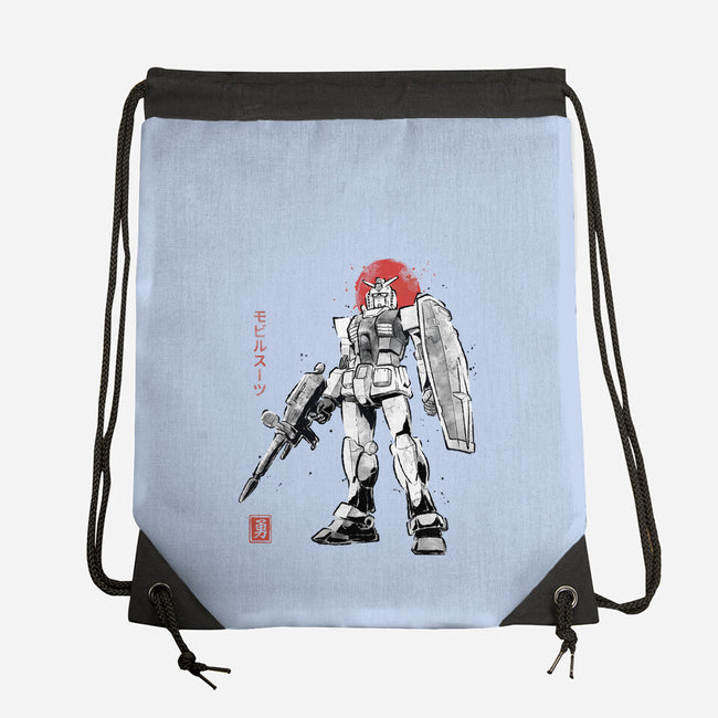 Mobile Suit Sumi-E-None-Drawstring-Bag-Astrobot Invention