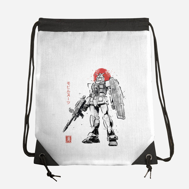 Mobile Suit Sumi-E-None-Drawstring-Bag-Astrobot Invention