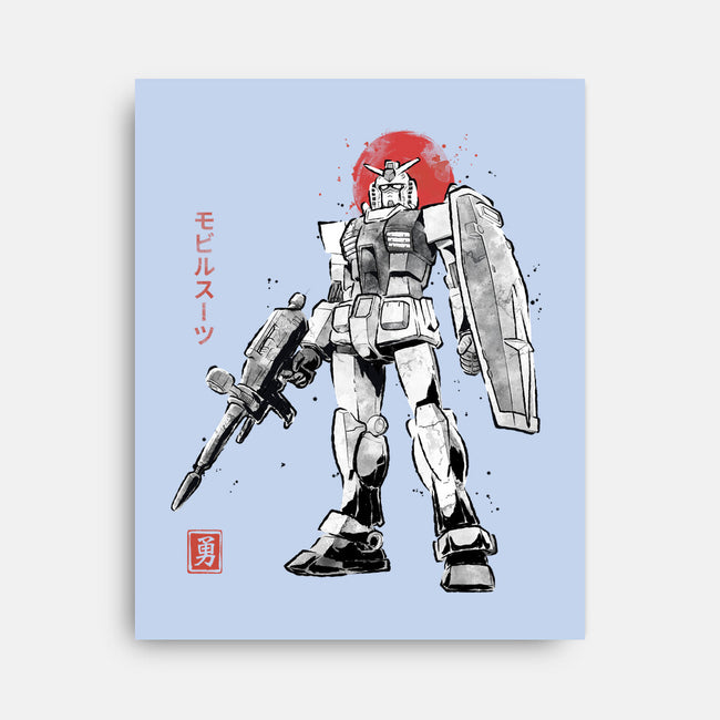 Mobile Suit Sumi-E-None-Stretched-Canvas-Astrobot Invention