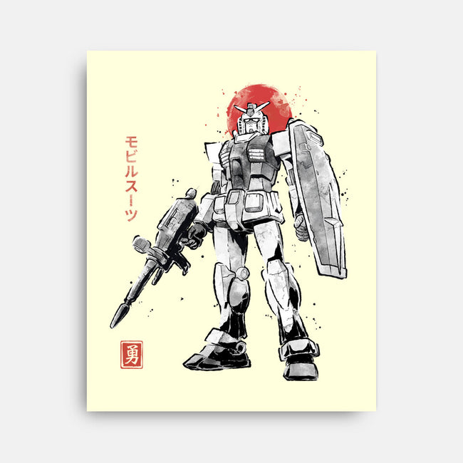 Mobile Suit Sumi-E-None-Stretched-Canvas-Astrobot Invention