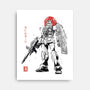 Mobile Suit Sumi-E-None-Stretched-Canvas-Astrobot Invention