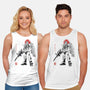 Mobile Suit Sumi-E-Unisex-Basic-Tank-Astrobot Invention