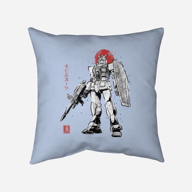 Mobile Suit Sumi-E-None-Removable Cover w Insert-Throw Pillow-Astrobot Invention
