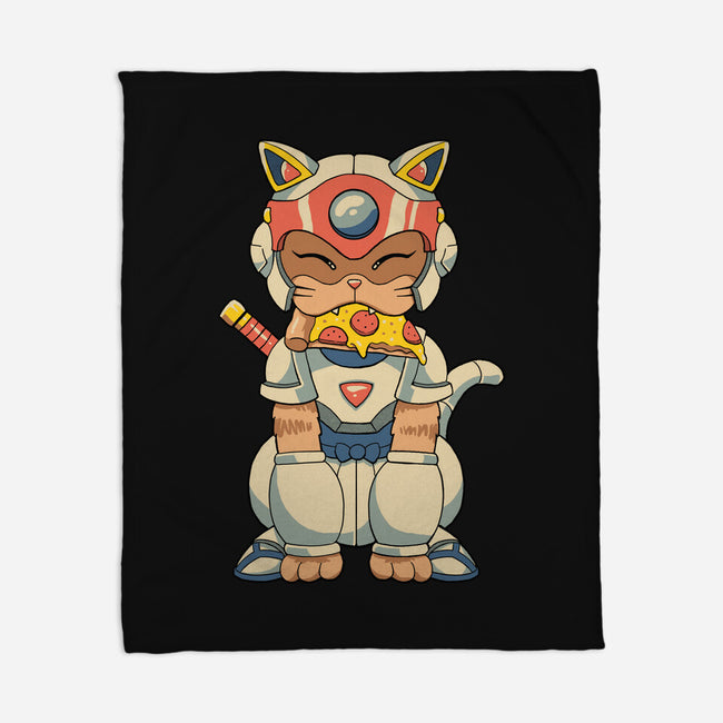Samurai Pizza Catana-None-Fleece-Blanket-vp021